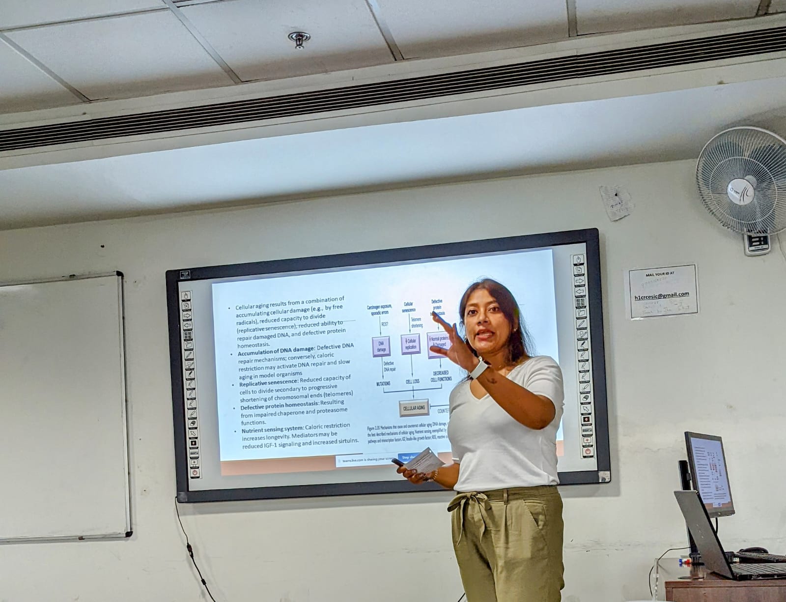 Dr. Padmini Das delivering an academic presentation
